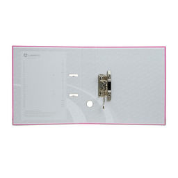 Папка-регистратор А4, 50 мм, Calligrata, полипропилен, металлическая окантовка, карман на корешок, собранная, розовая  фото 2