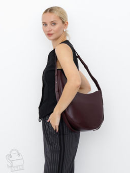 Сумка женская кожаная 1032M wine red Polina&Eiterou  в Новосибирске