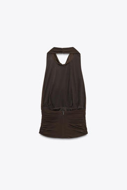 DRAPED HALTER TOP - Zara фото 8