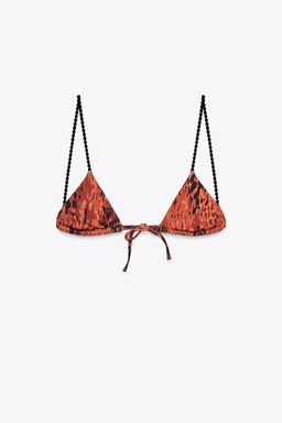 CONTRAST PRINT BIKINI TOP - Zara фото 3