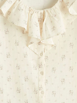 F?rf?rl? Yaka ?i?ek Bask?l? K?z ?ocuk G?mlek