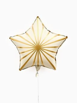 Воздушный шар фольгированный 18" звезда "Грани" цвет белый сатин, набор 5 штук