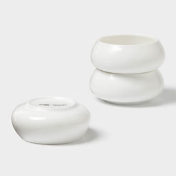 Соусники Magistro OliveQueen, 110 мл, 9×4 см, набор 3 шт., фарфор, белые