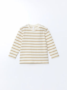 Bisiklet Yaka ?izgili Erkek Bebek Ti??rt