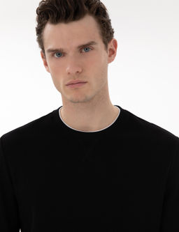 Siyah Regular Fit Sweatshirt - Pierre cardin фото 2