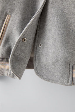 CONTRAST VARSITY BOMBER JACKET - Zara фото 3