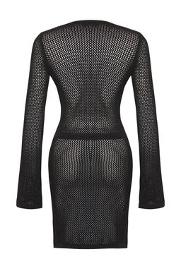 TRENDYOLMILLA Beyaz Mini Triko Triko Plaj Elbisesi TBESS25EL00004 фото 9
