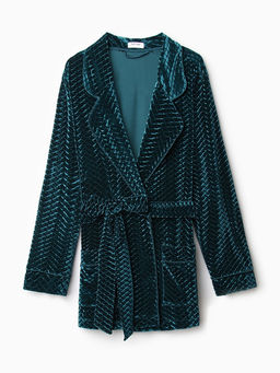 Жакет женский KAFTAN «Бархат», размер 46, зелёный