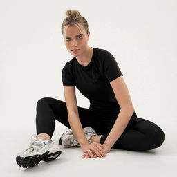 Футболка женская Resport, бифлекс, размер 42 (XS), чёрная