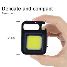 Портативный карманный фонарик, брелоки, мини- светодиодный рабочий фонарик, USB-перезаряжаемый фонарик, маленький штопор для кемпинга - Buro фото 5