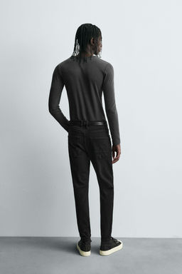 JEANS SKINNY CROPPED FIT / Negro - Zara фото 3