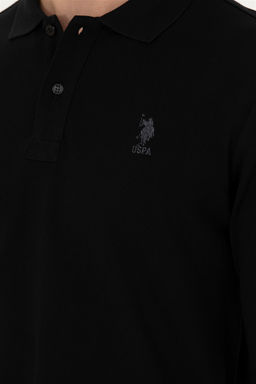 U. S. Polo Assn Мужская черная базовая толстовка с воротником поло - U.s. polo assn фото 7