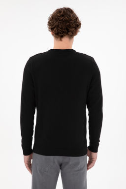 Erkek Slim Fit Bisiklet Yaka Siyah Kazak - U.s. polo assn фото 12