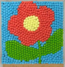 Картина из помпонов на подрамнике Draw Me! Flower, (20 х 20 см)