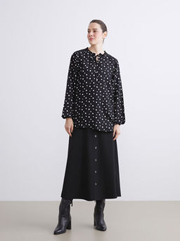 Ba?lamal? Yaka Puantiyeli Bluz