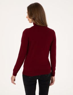 Vi_ne Slim Fit Bal_k__ Yaka Basic Kazak