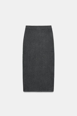 SOFT-TOUCH PLAIN KNIT MIDI SKIRT - Zara фото 7