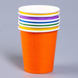 Набор бумажных стаканов Разноцвет, 250 мл, МИКС - Страна карнавалия фото 2