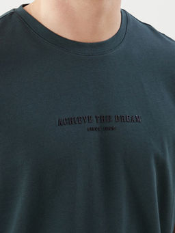 Bisiklet Yaka Bask?l? Erkek Ti??rt