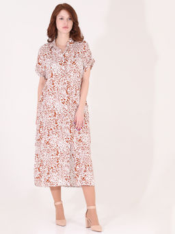 Платье из штапеля больших размеров - Almond фото 2