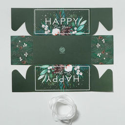Цена за 5 шт. Коробка для капкейка Happy New year, Новый год, 16×8×7.5 см