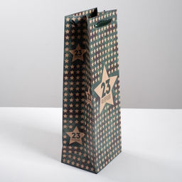 Цена за 2 шт. Пакет подарочный под бутылку, упаковка, 23 февраля, 36?13?10 см