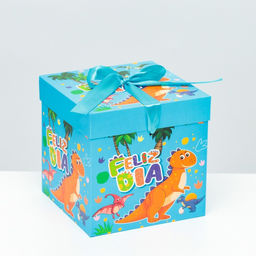 Цена за 12 шт. Коробка Самосборная Детская Динозавр 15х15х15 см