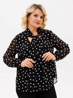 Блуза BRELA 2373.2 черный- беж горох