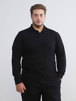 Polo Yaka Uzun Kollu Pike Erkek Ti??rt