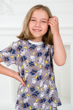 Пижама детская из футболки и бридж из кулирки Мишки - Амадэль фото 2