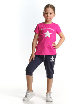 Комплект для девочки с принтом UD 7178/0858 малина