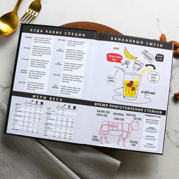 Книга для записи рецептов А5, 80 л. Твердый переплет «Люблю готовить»