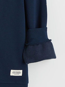 Dik Yaka Erkek ?ocuk Kal?n Sweatshirt