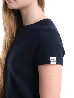 Футболка в рубчик 22-0210 синий