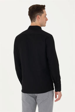 Мужская черная базовая рубашка с длинным рукавом Неожиданная скидка в корзине - U.s. polo assn фото 5