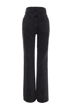 Antrasit Yuksek Bel Genis Paca Wide Leg Smoke Jeans TWOAW24JE00089