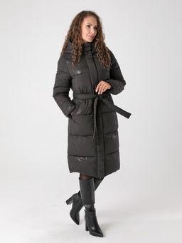 24433 Пальто стеганое черный