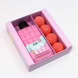 Подарочный набор Sweet Gift, гель для душа 300 мл и бомбочки для ванны 4×40 г, Чистое счастье