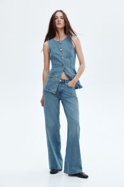 Feather Soft Wide Regular Jeans - H&m фото 5