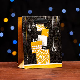 Цена за 12 шт. Пакет ламинированный Зимние подарки 11,5 х 14,5 х 6 см - Simaland фото 2