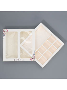 Цена за 5 шт. Коробка под 8 конфет и шоколад с ячейками, кондитерская упаковка, With Love 18×18×4 см