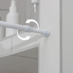 Карниз универсальный, раздвижной 70-120 см, белый