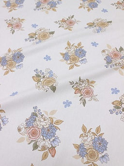 Сатин Ночь нежна - букеты, (комп), ш.2.35м, хлопок-100%, 120гр/м.кв