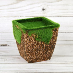 Кашпо со мхом декоративное 9,5 см / 16002 /уп 120/ - ГалеонТрейд фото 2