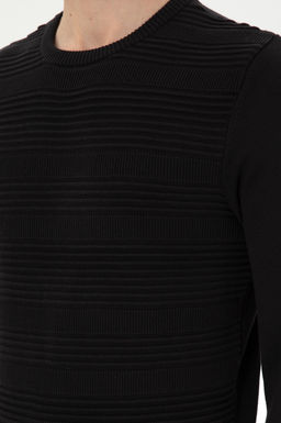 Erkek Slim Fit Bisiklet Yaka Siyah Kazak - U.s. polo assn фото 7