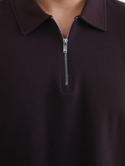 B?y?k Beden Polo Yaka Erkek Sweatshirt