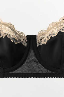 CONTRAST LACE UNDERWIRED BRA - Zara фото 12