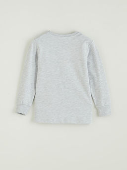 Bisiklet Yaka Bask?l? Erkek ?ocuk Pijama ?st