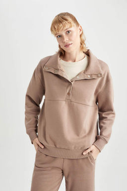 DeFactoFit Толстовка Oversize с воротником-стойкой Polar Sportsman