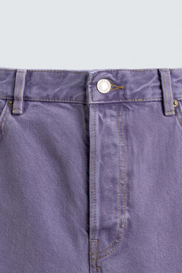 JEANS STRAIGHT FIT COLOR LAVADO / Morado - Zara фото 9